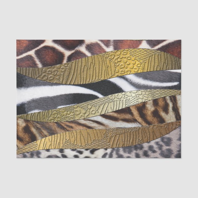 Wild ANimal Print Abstrakt Jeden Anlaß Seidenpapier (Vorderseite)