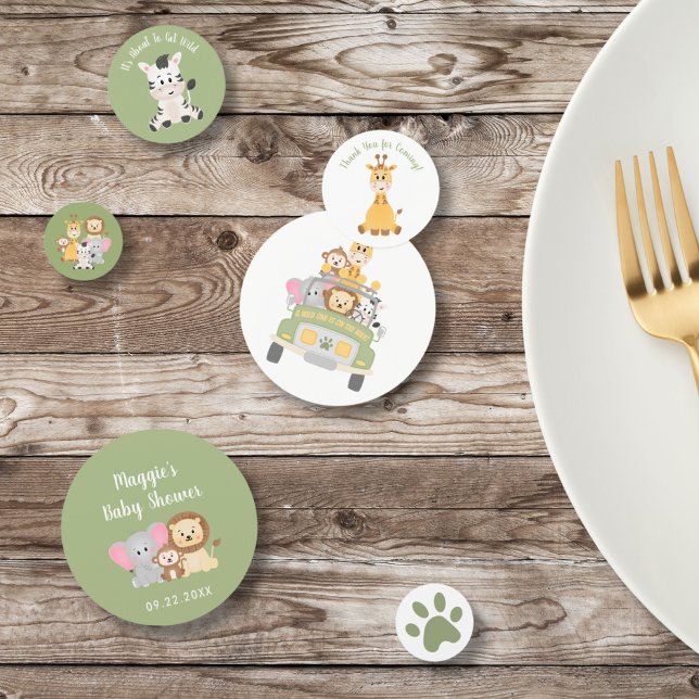 Wild Animal Safari Baby Boy Dusche Konfetti (Von Creator hochgeladen)