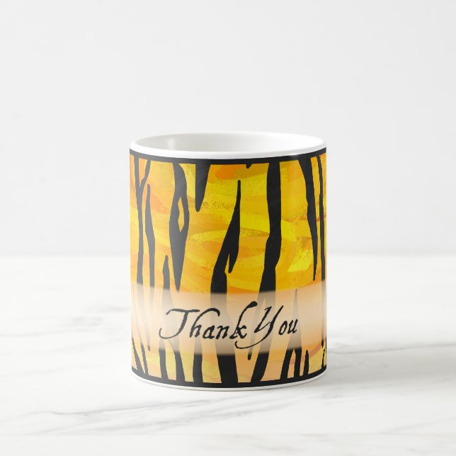 Wild Animal Tiger Strip Vielen Dank Kaffeetasse (Mittel)