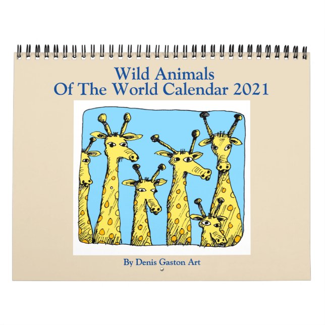Wild Animals 2021 Calendrier de Denis Gaston Art (Protection)