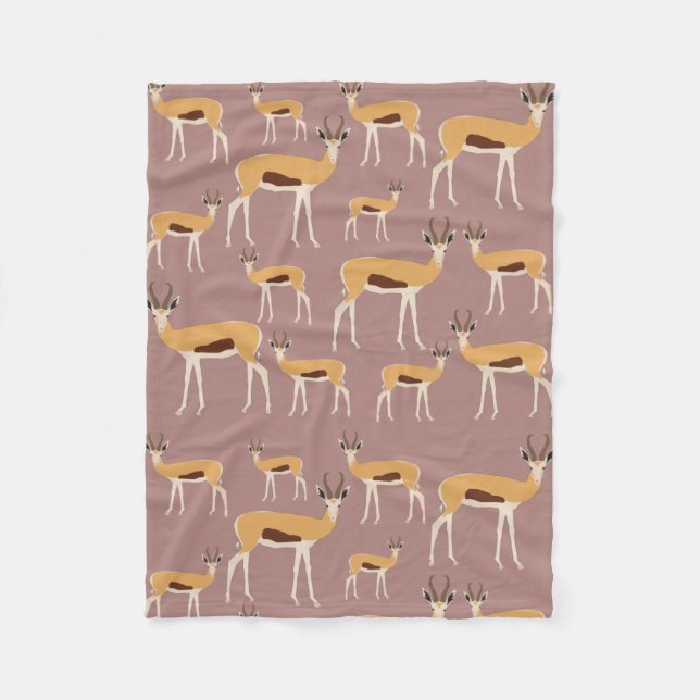 Wild Antelope Animal Pattern Fleecedecke (Vorderseite)