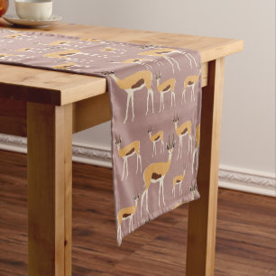 Wild Antelope Animal Pattern Kurzer Tischläufer