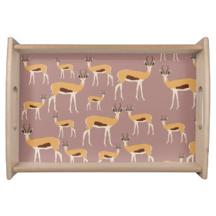 Wild Antelope Animal Pattern Serviertablett