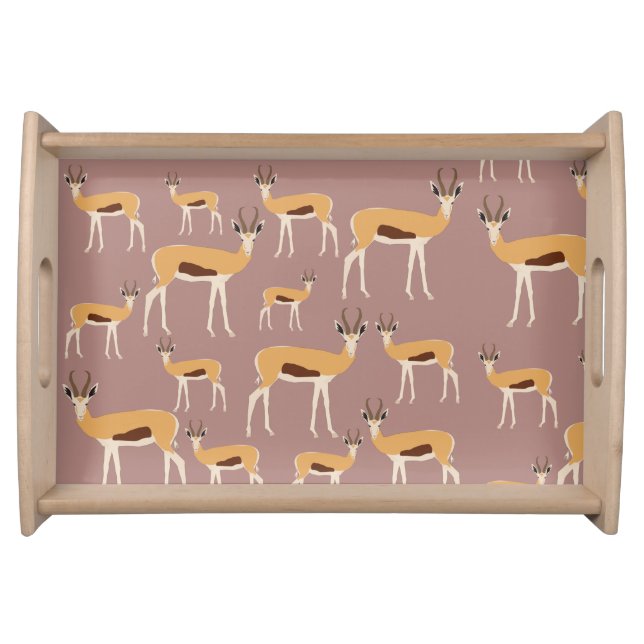 Wild Antelope Animal Pattern Serviertablett (Vorderseite)