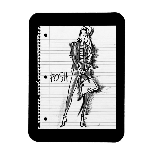 Wild Apple | Posh - Edgy Vintag Sketch Magnet (Vertikal)