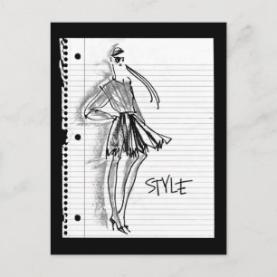 Wild Apple   Style Icon - Modern Sketch Postkarte