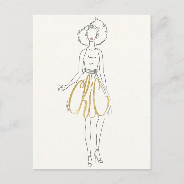 Wild Apple | Style Redewendungen - Chic Dress Postkarte (Vorderseite)
