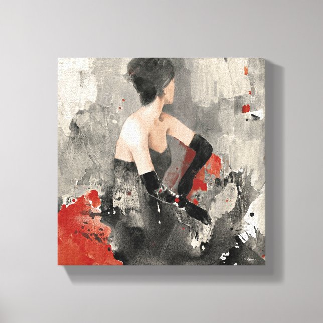 Wild Apple | Vintage Wasserfarbenfrau Leinwanddruck (Vorderseite)