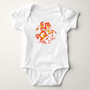 "Wild As Heck" Adorable Cowgirl Children's Baby Strampler
