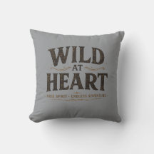 Wild At Heart Graue Rustikale Kissenhülle
