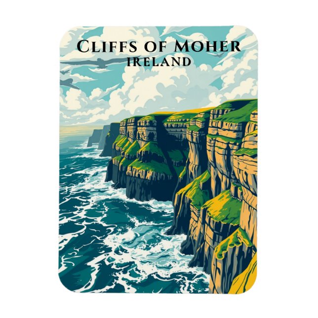 Wild Atlantic Way Ireland Cliffs of Moher Magnet (Vertikal)