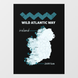 Wild Atlantic Way - Irish Tourism Trial Irland Fensteraufkleber