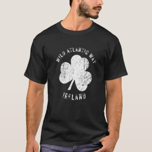 Wild Atlantic Way Irland Vintage Shamrock abgenutz T-Shirt