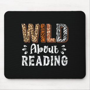 Wild auf das Lesen von Büchern Leser Liebhaber Tie Mousepad