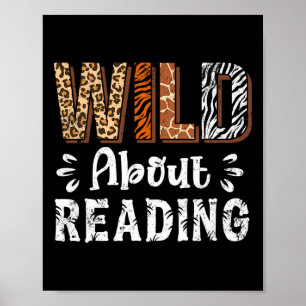 Wild auf das Lesen von Büchern Leser Liebhaber Tie Poster