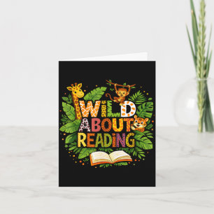 Wild auf das Lesen von Tier-Kinderbuchliebhaber Karte