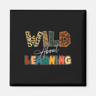 Wild auf Lernen Leopard Lehrer Byck Zur Schule Magnet