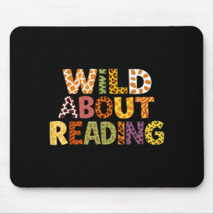 Wild auf Lesen Lehrer Kinder Bücherwurm lustig Mousepad