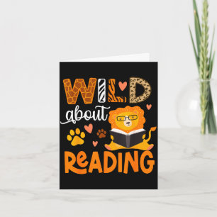 Wild aufs Lesen Buch Tier Kinderbuch Karte