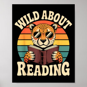 Wild aufs Lesen lustige Lese Woche Poster
