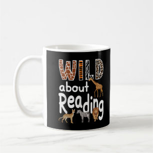 Wild aufs Lesen Zoo-Tiere Süßes Buchliebhaber Kaffeetasse