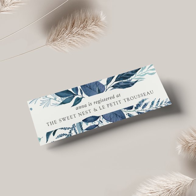 Wild Azure Bridal Registry Beilagen Karten | Mini (Von Creator hochgeladen)
