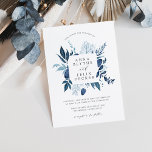 Wild Azure Frame Wedding Einladung<br><div class="desc">Unsere Wild Azure Hochzeitseinladung umrahmt Ihre Namen mit einer eleganten quadratischen Grenze von winterfarbenem Blattwerk in eisigen Blautönen. Ein modernes und elegantes Ambiente im botanischen Trend für Winterhochzeiten in schick-blau-weiß.</div>