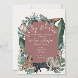Wild Baby Shower Einladung