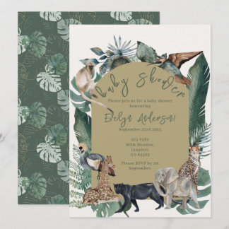 Wild Baby Shower Einladung
