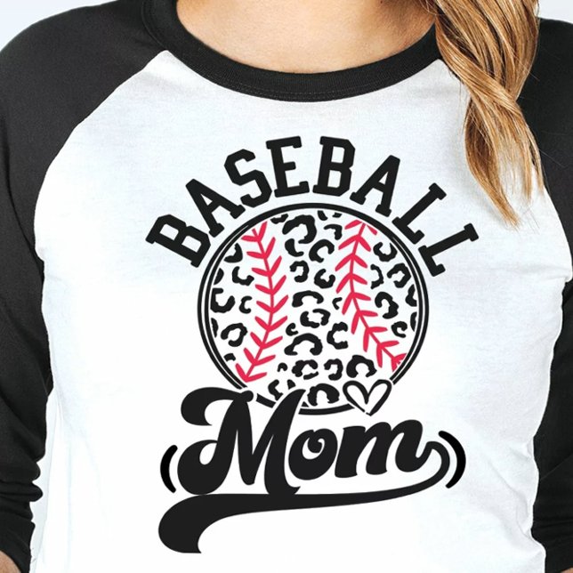 Wild Baseball Mama Leopard T-Shirt Tri-Blend Shirt (Von Creator hochgeladen)