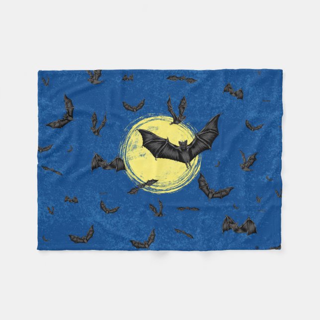 Wild Bat Swarm Fleecedecke (Vorderseite (Horizontal))