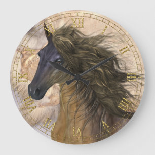 Wild Beauty Horse Wall Clock Große Wanduhr