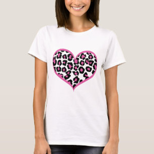 Wild bei Heart Leopard Print T-Shirt