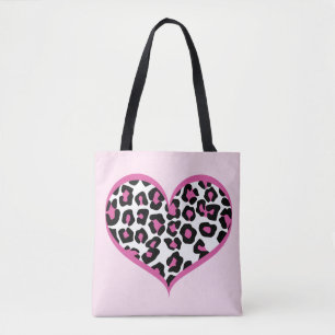 Wild bei Heart Leopard Print Tasche