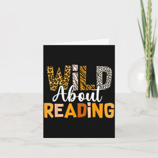 Wild beim Lesen lustiger Buchliebhaber Bücherwurm  Karte