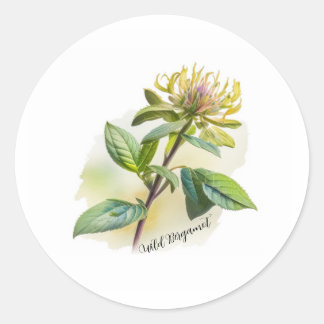 Wild Bergamot Runder Aufkleber