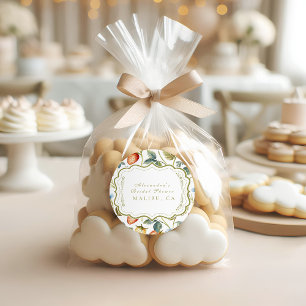 Wild Berry Romance Brautparty Runder Aufkleber