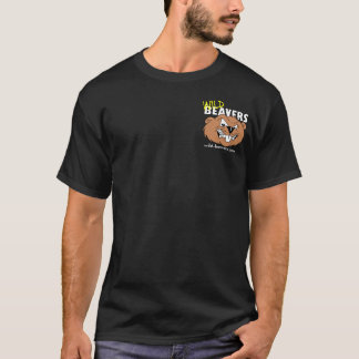 Wild-Biber Verein-Shirt-Schwarzes T-Shirt