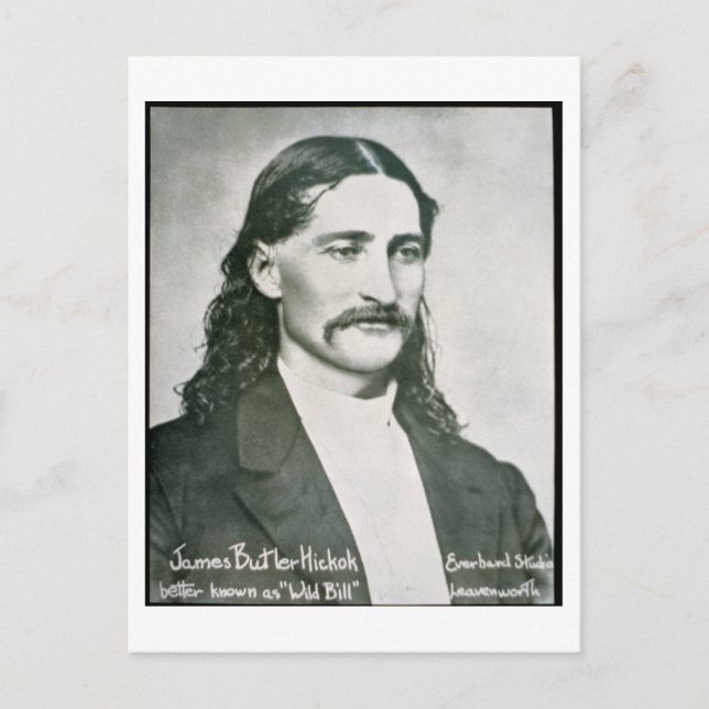 "Wild Bill" Hickok (b/w-Foto) Postkarte (Vorderseite)