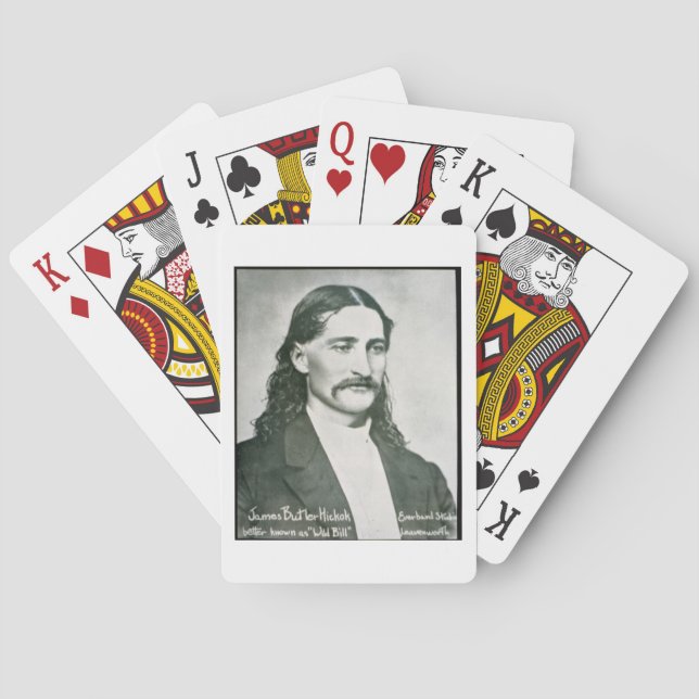 "Wild Bill" Hickok (b/w-Foto) Spielkarten (Rückseite)