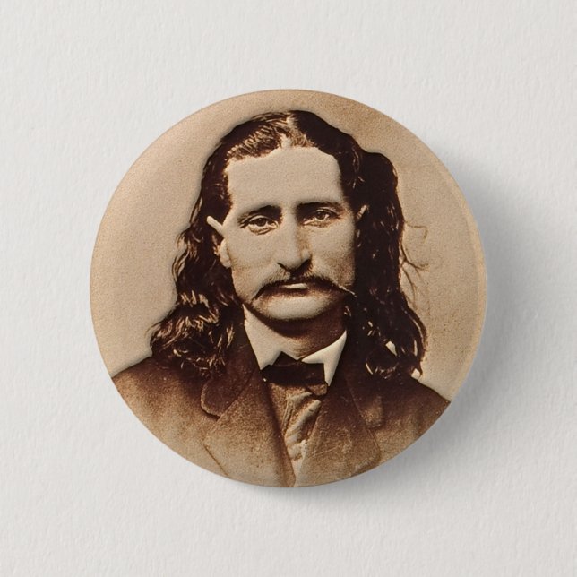 Wild Bill Hickok, das Porträt malt Button (Vorderseite)
