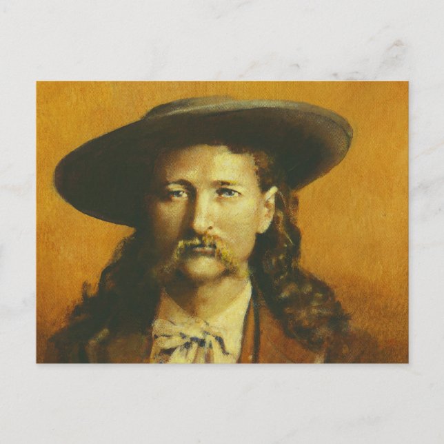 Wild Bill Hickok Illustration Postkarte (Vorderseite)