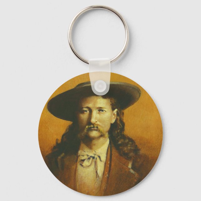 Wild Bill Hickok Illustration Schlüsselanhänger (Vorderseite)