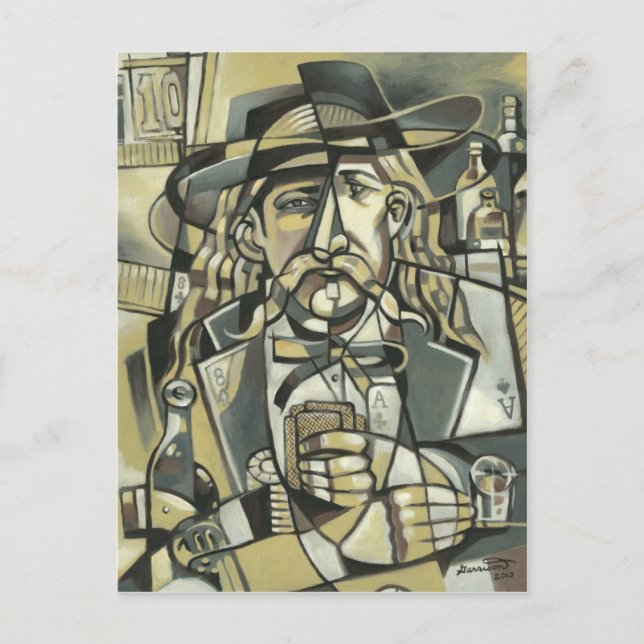 Wild Bill Hickok Kubismus Postcard Postkarte (Vorderseite)