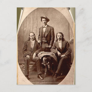 Wild Bill Hickok - Texas Jack - Buffalo Bill Postkarte