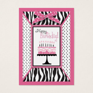 Wild Birthday Cake HP Gift Tag