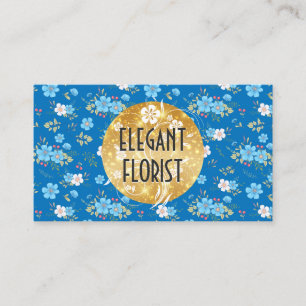 Wild blaue weiße Blume Visitenkarte