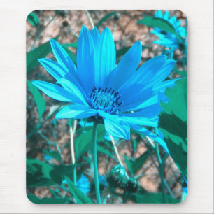 Wild blauer Sonnenblumenmousepad Mousepad