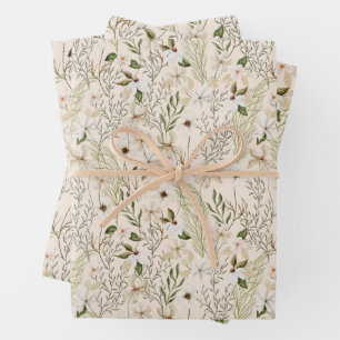 Wild Bloom Pattern Geschenkpapier Set