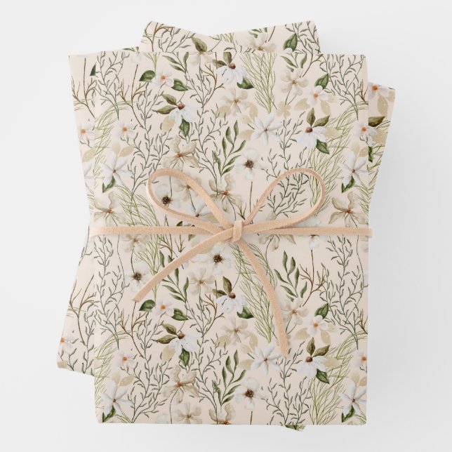 Wild Bloom Pattern Geschenkpapier Set (Beispiel)